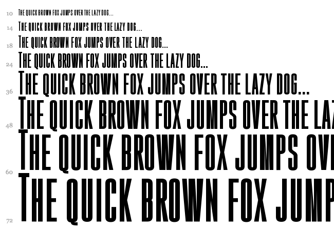 Gobold font waterfall